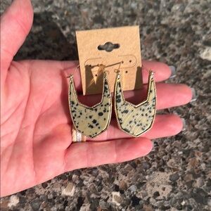Dalmatian Stone Drop Earrings